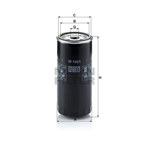Фильтр масляный MANN-FILTER W 730/1
